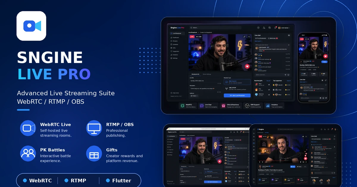 Sngine Live Pro 2.0.5 and Sngine Messenger 3.0.0: WebRTC Calls and New Groups System